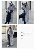 Long Faux Fur Coat With Long Hair Artificial Fur, Warm With A Turn-down Collar, High-end Outerwear